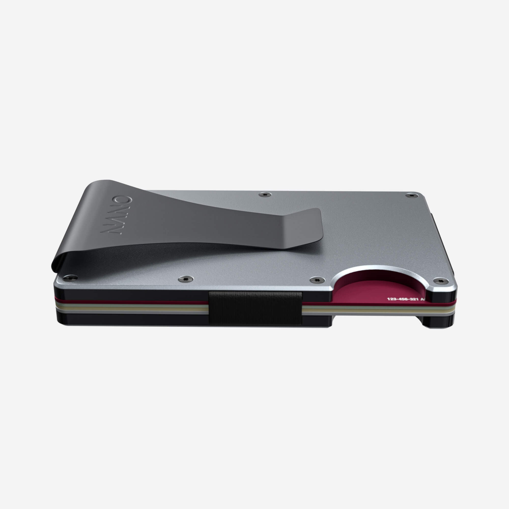 Personalised Money Clip Wallet (Spyder Grey)