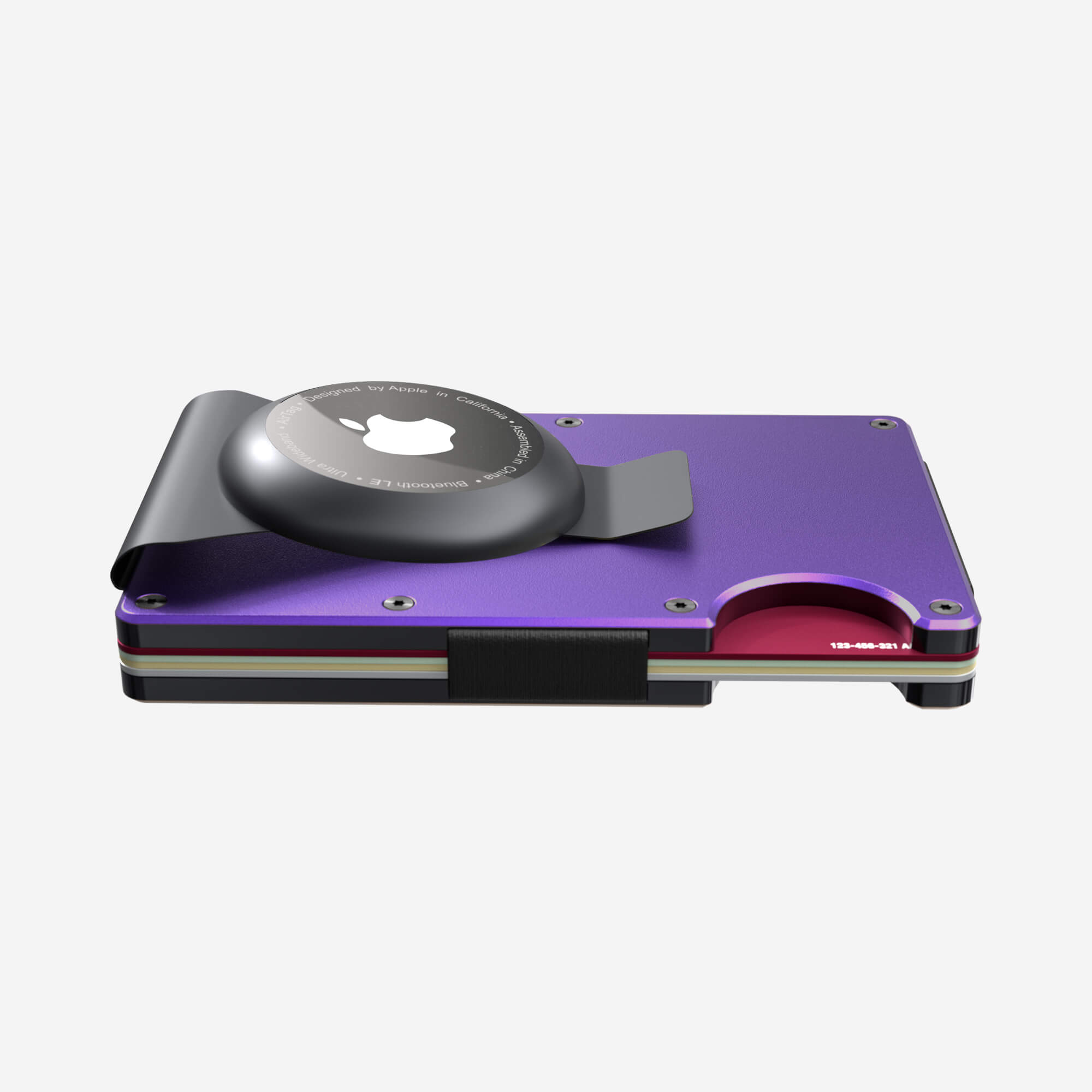 AirTag Money Clip Wallet (Nebula Purple)