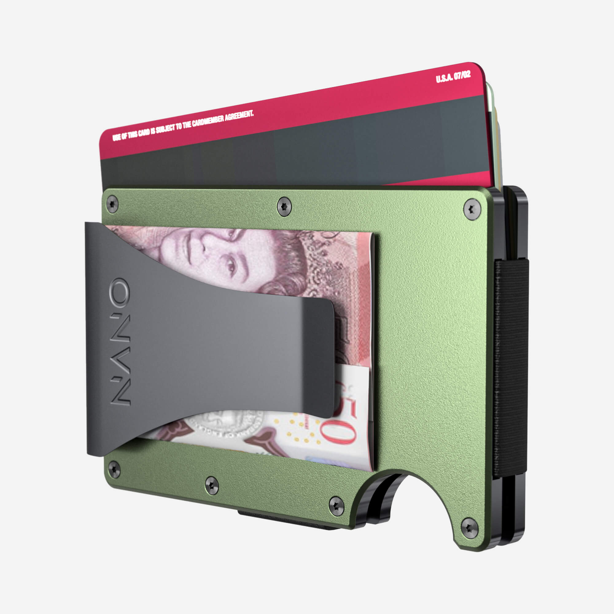 Personalised Money Clip Wallet (Heritage Green)