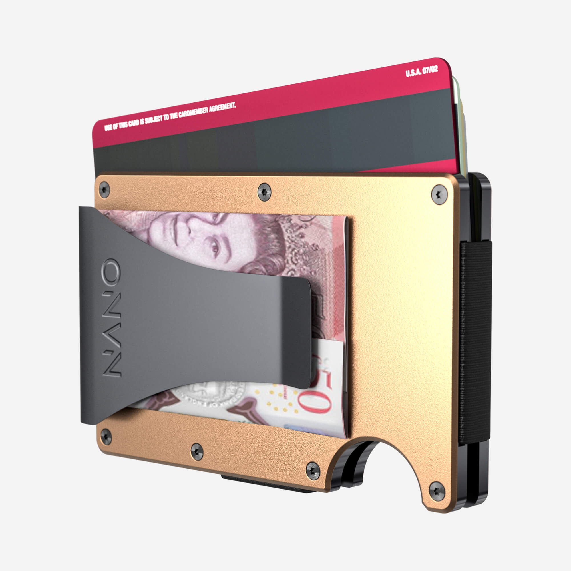 Personalised Money Clip Wallet (Spectre Gold)