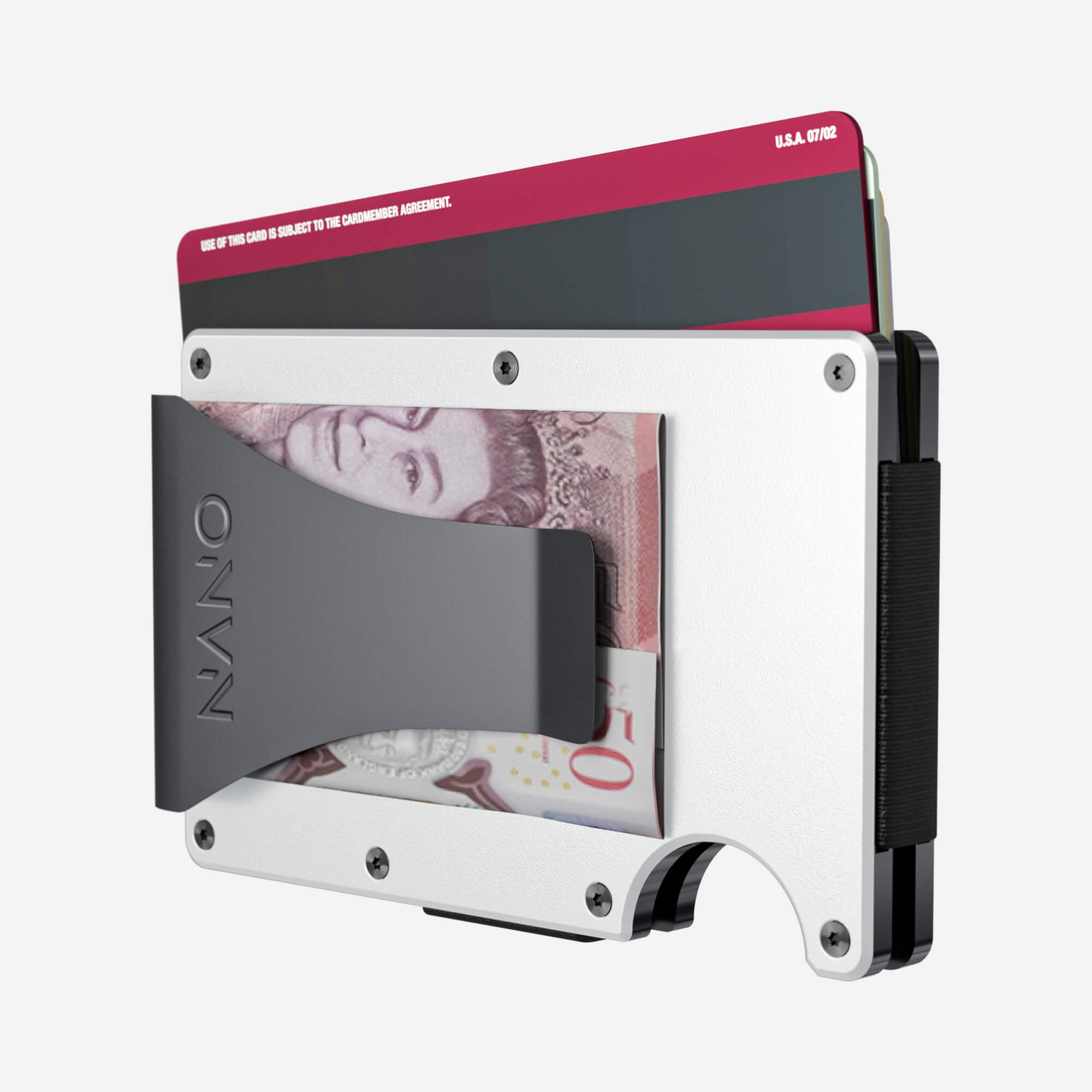 Personalised Money Clip Wallet (Carrera White)