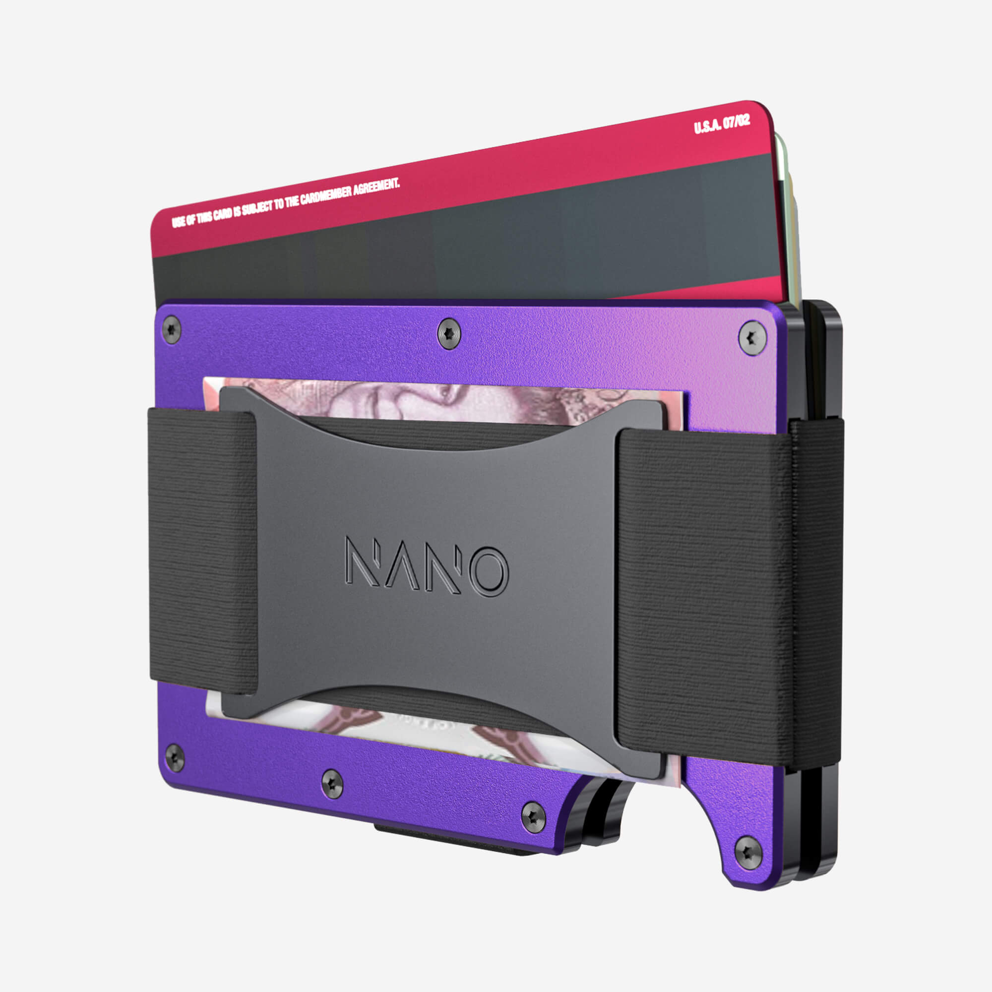 Personalised Cash Strap Wallet (Nebula Purple)