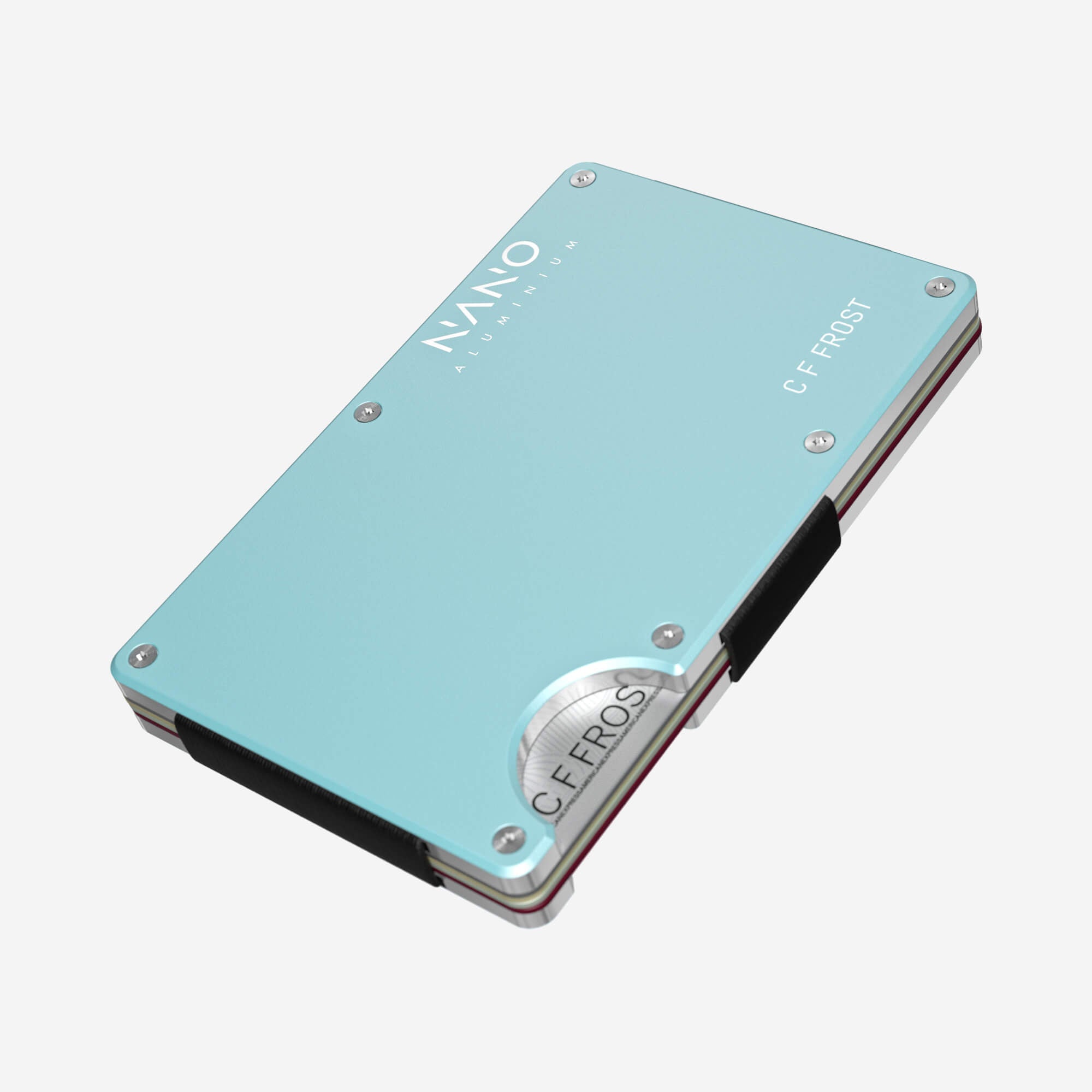 Personalised AirTag Cash Strap Wallet (Ocean Mist)