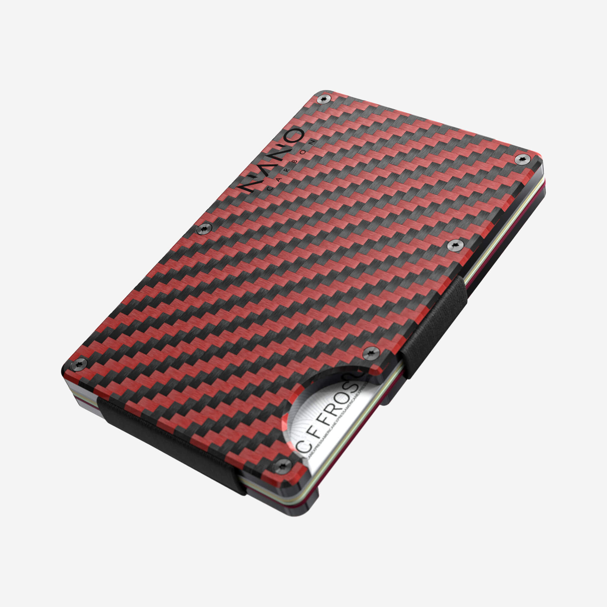 AirTag Money Clip Wallet (Diablo Red/Stealth Black)