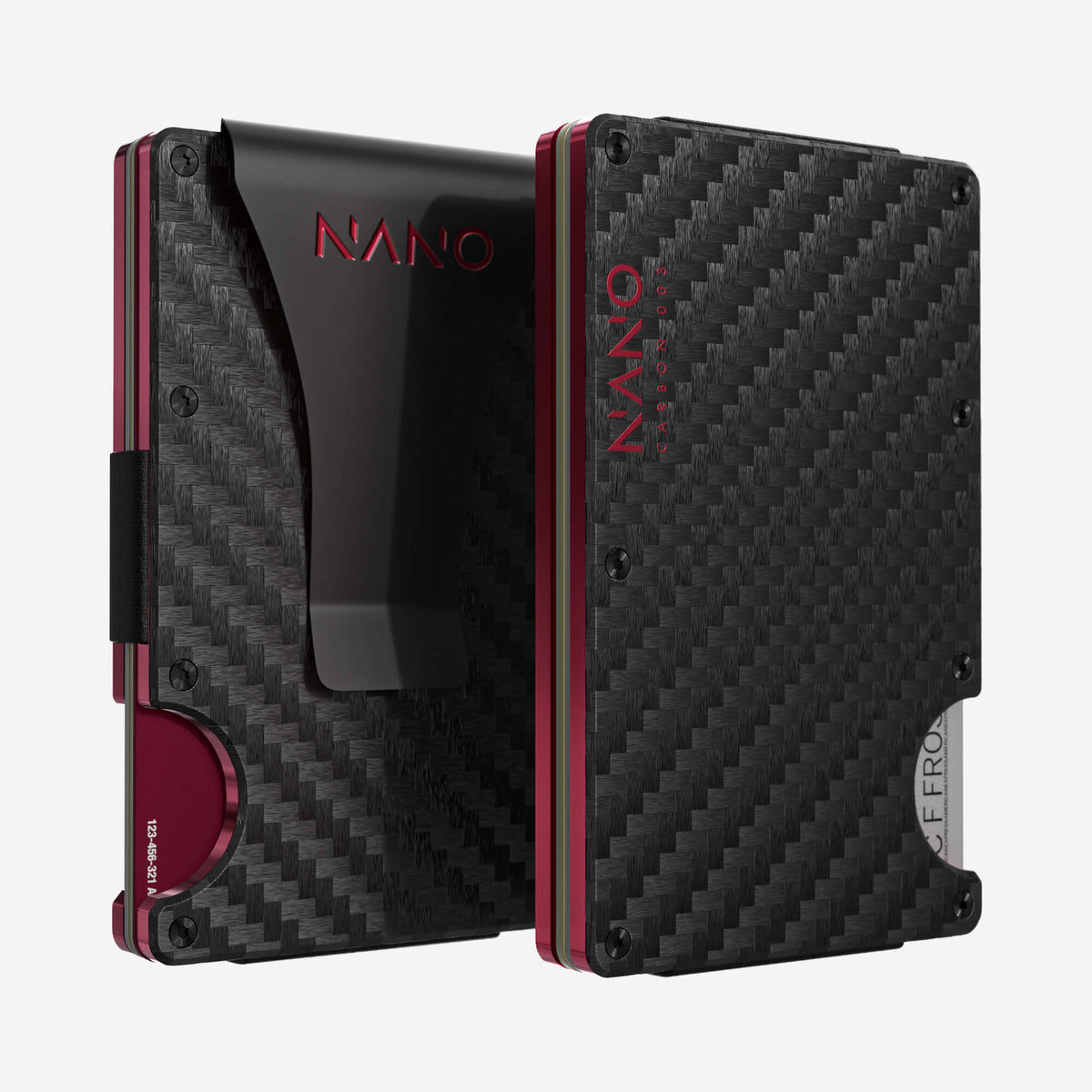 003 Money Clip Wallet (Stealth Black/Volcano Red)