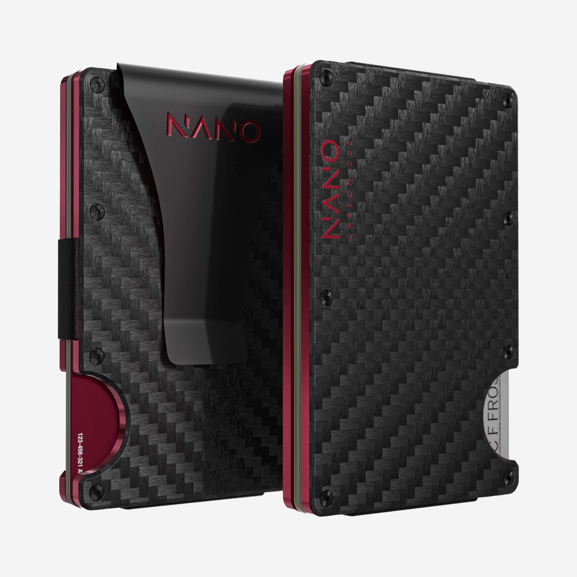 003 Money Clip Wallet (Stealth Black/Volcano Red)