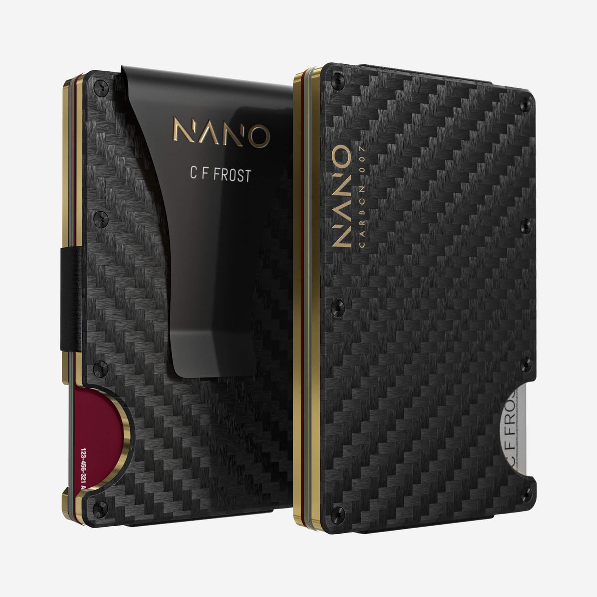 007 Personalised Money Clip Wallet (Stealth Black/Spectre Gold)