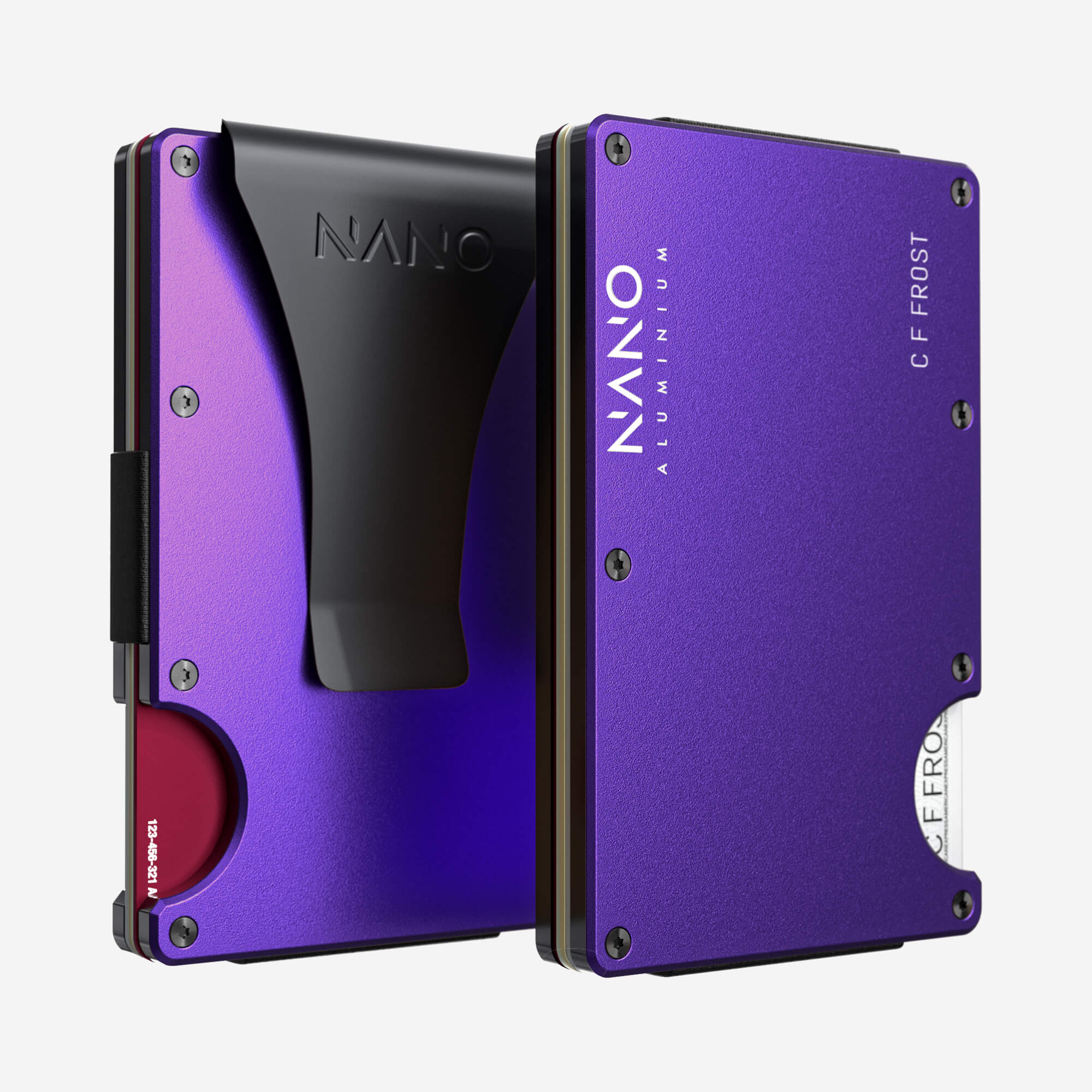 Personalised Money Clip Wallet (Nebula Purple)