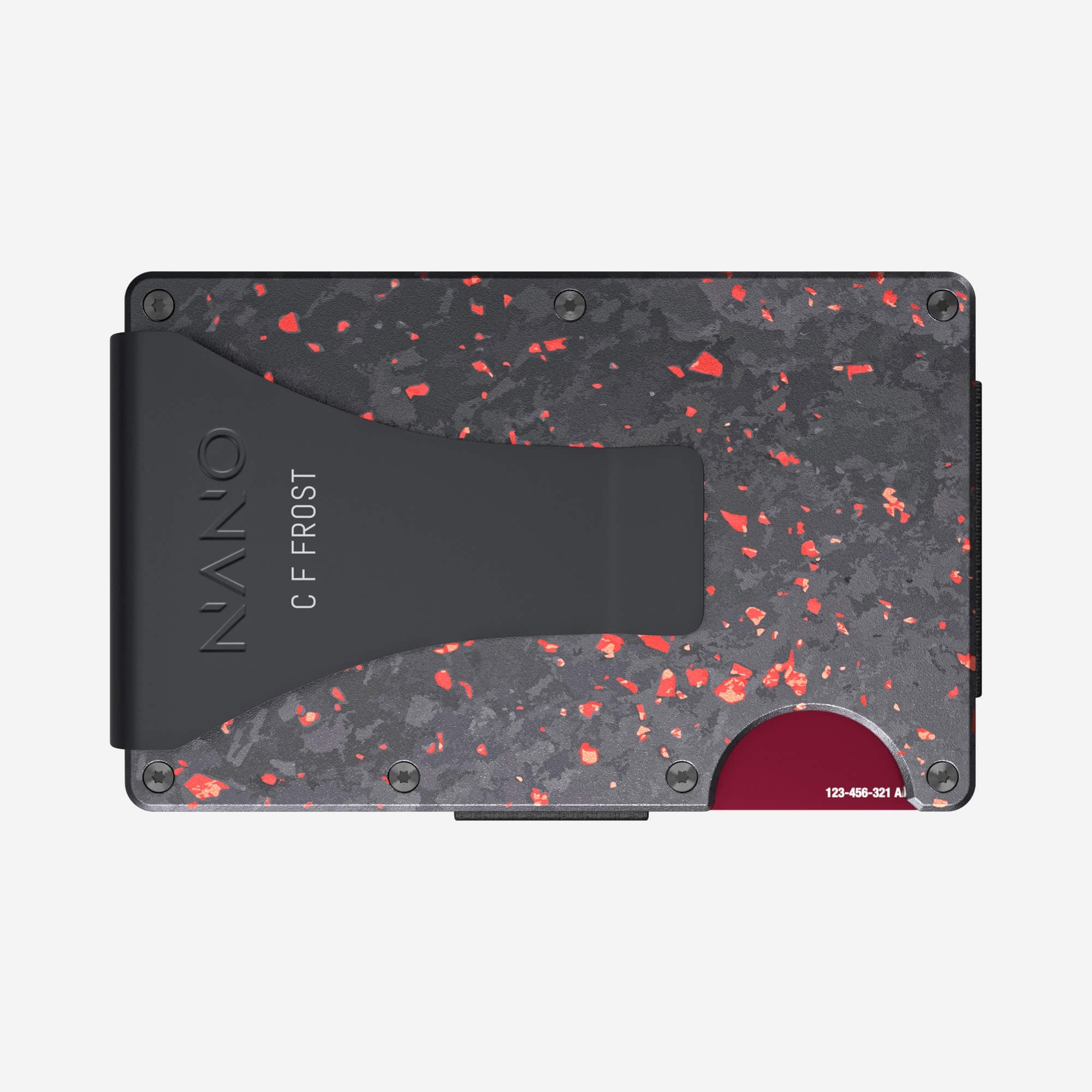 Personalised Money Clip Wallet (Nero/Rosso)