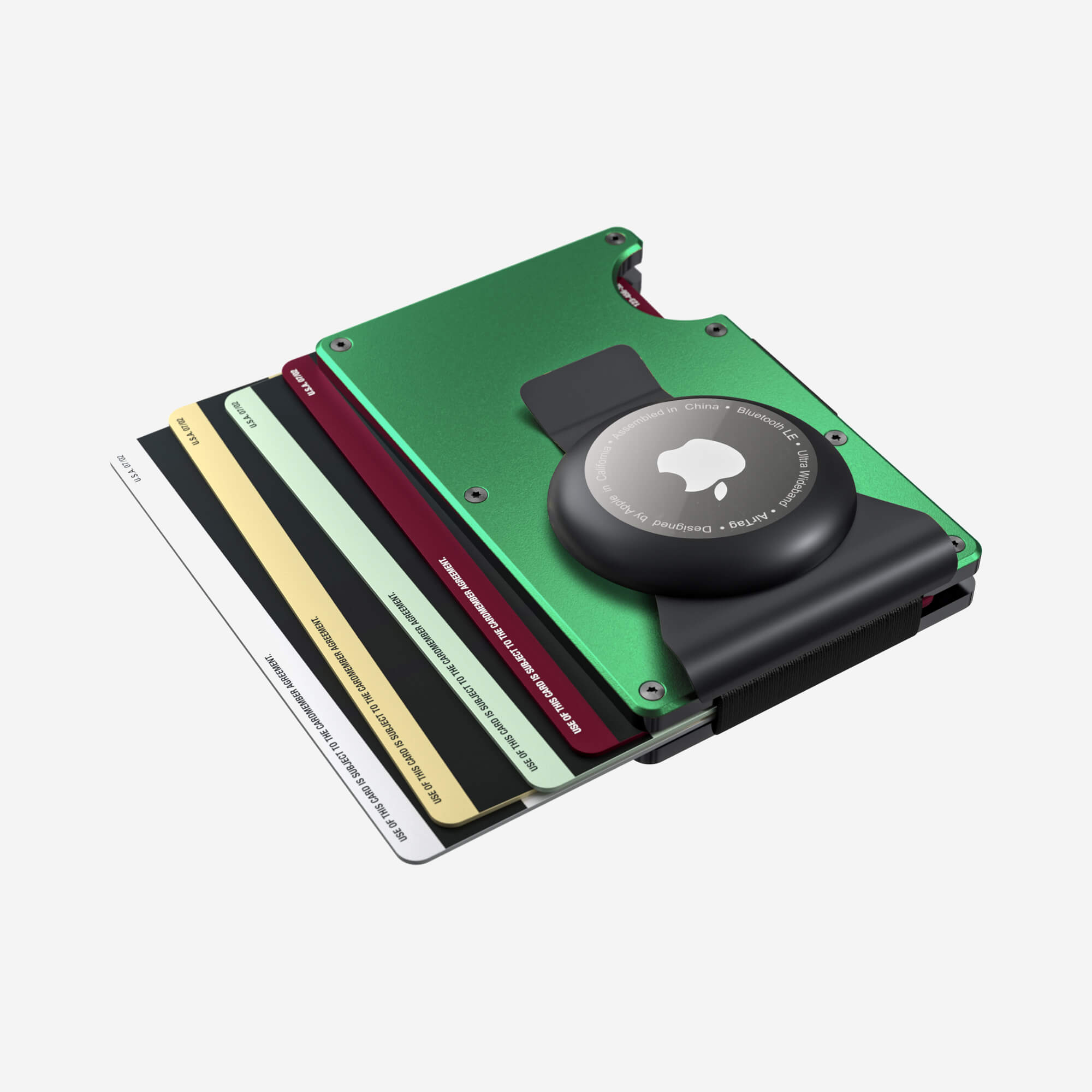 AirTag Money Clip Wallet (Viper Green)