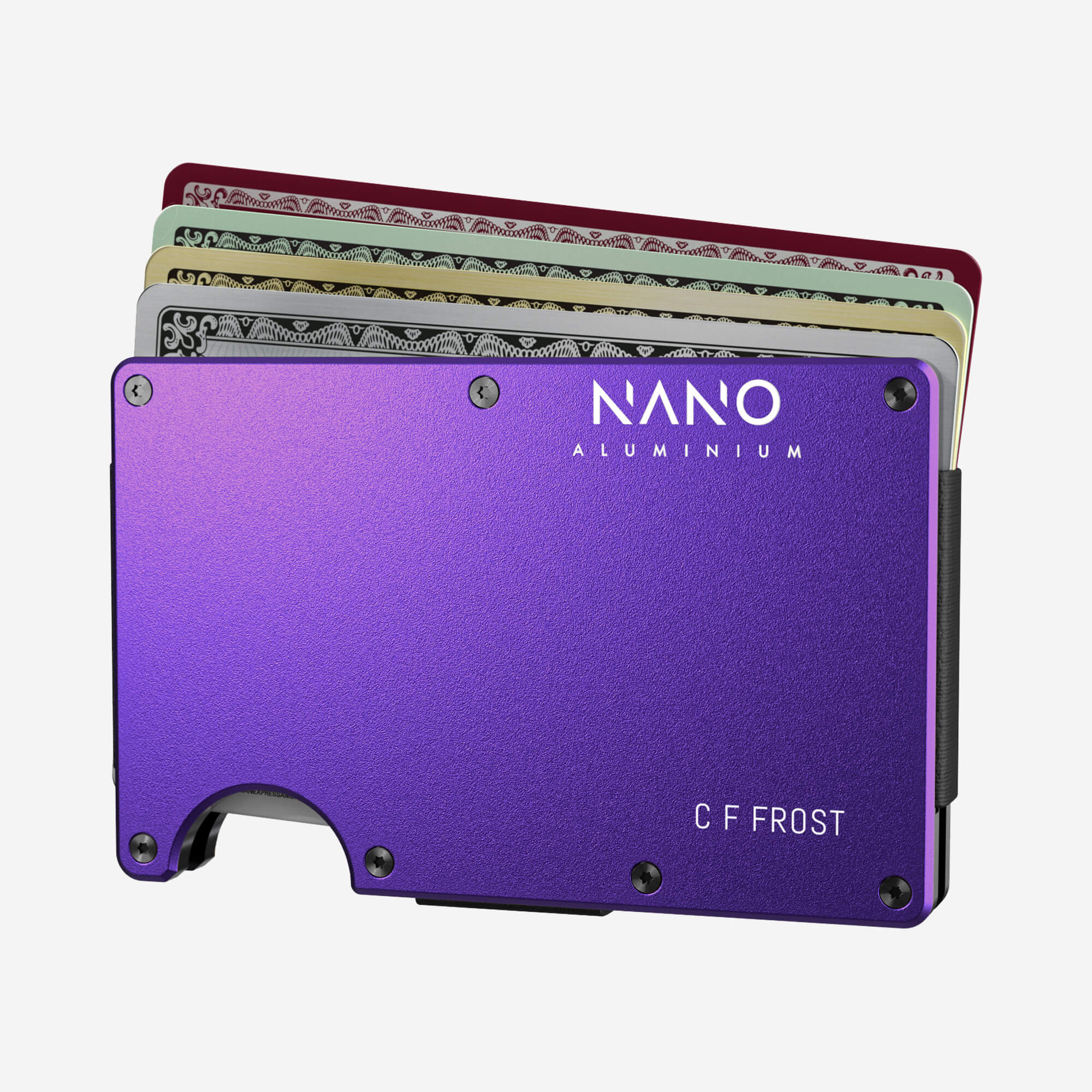 Personalised Money Clip Wallet (Nebula Purple)