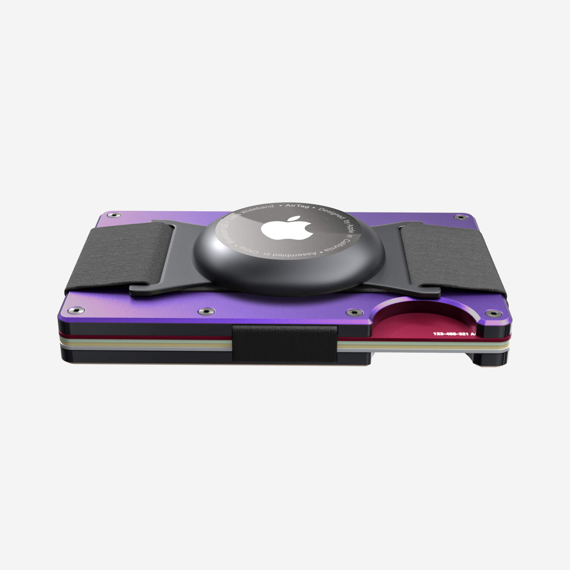 AirTag Cash Strap Wallet (Nebula Purple)