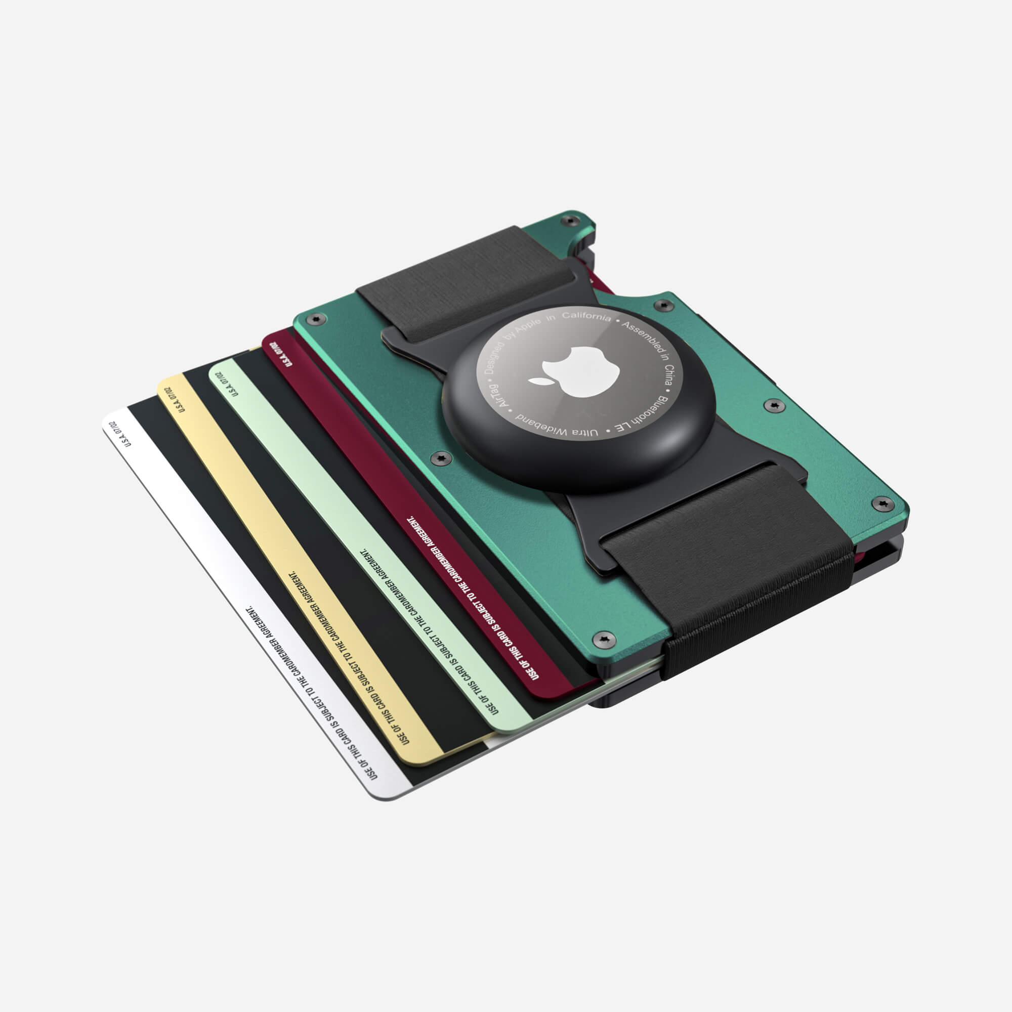 AirTag Cash Strap Wallet (Racing Green)