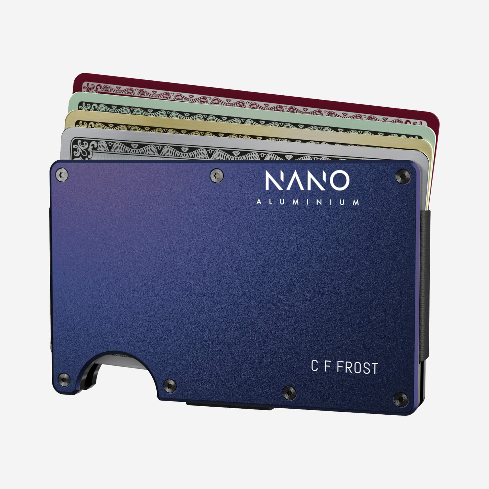 Personalised Money Clip Wallet (Skyfall Navy)