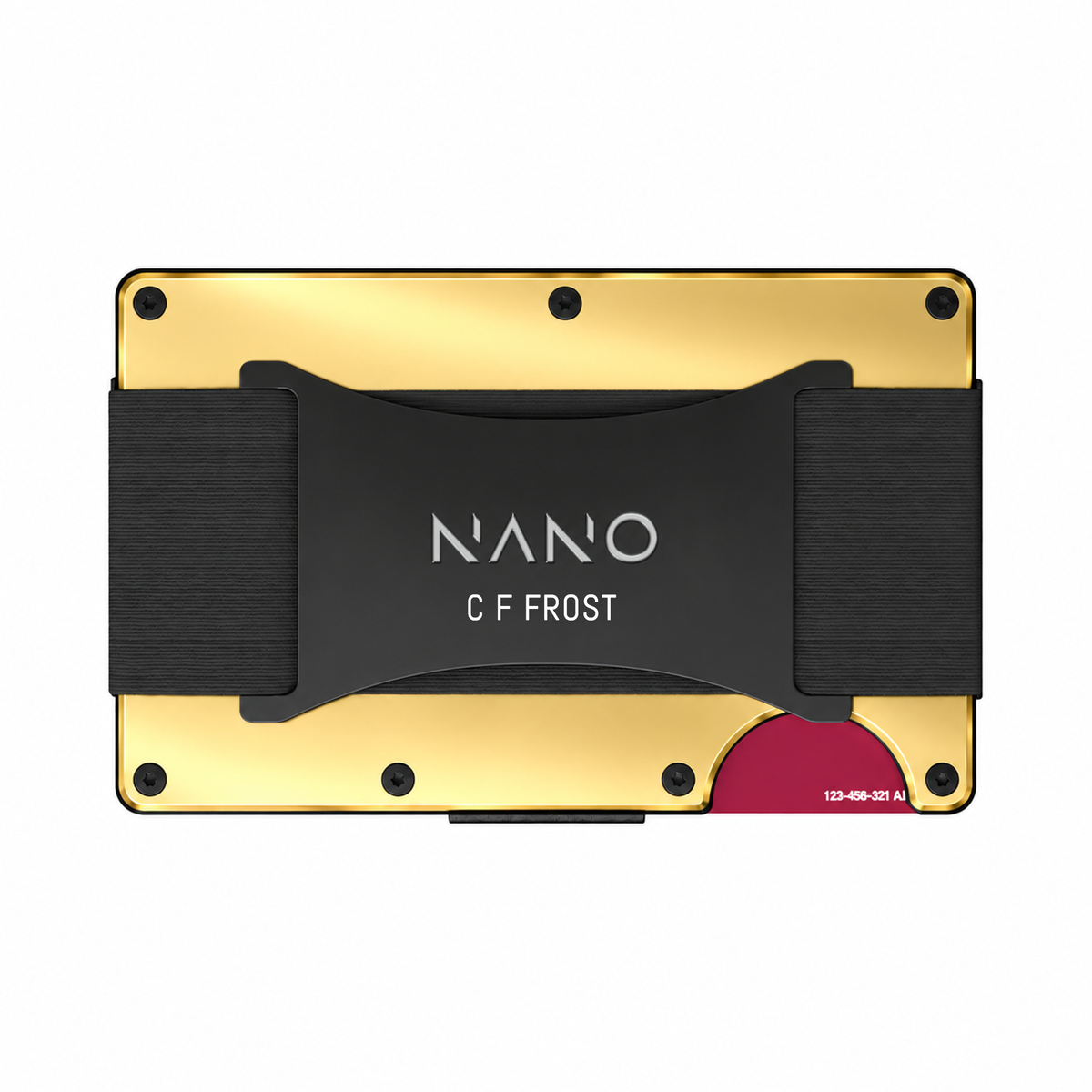 NANO Personalised 24 Carat Gold Cash Strap Wallet — Rear landscape view