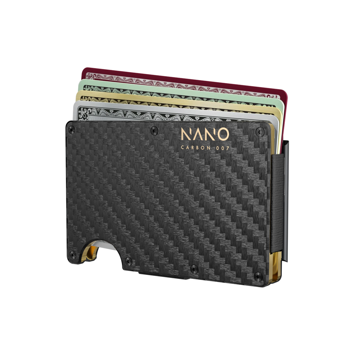 Wallet with cards partially raised