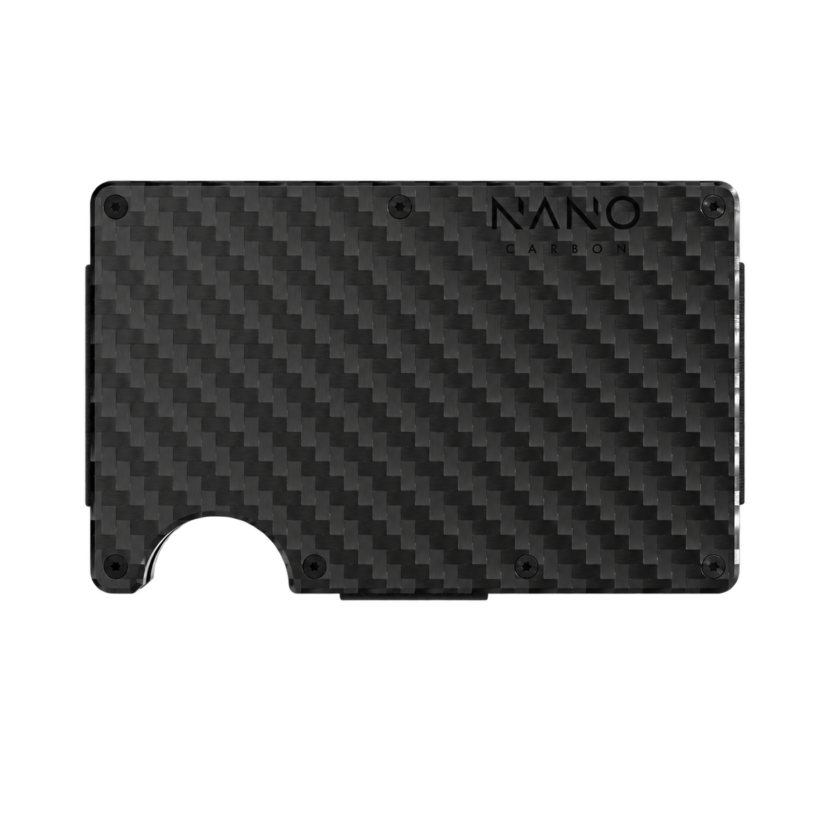 Carbon Fibre 3K NANO wallet, transparent silhouette.