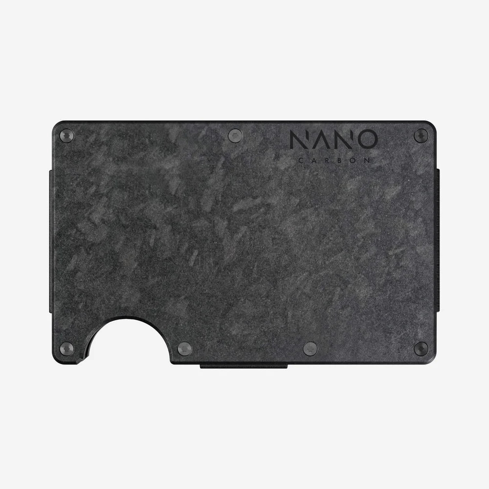 NANO Forged Carbon wallet in Nero