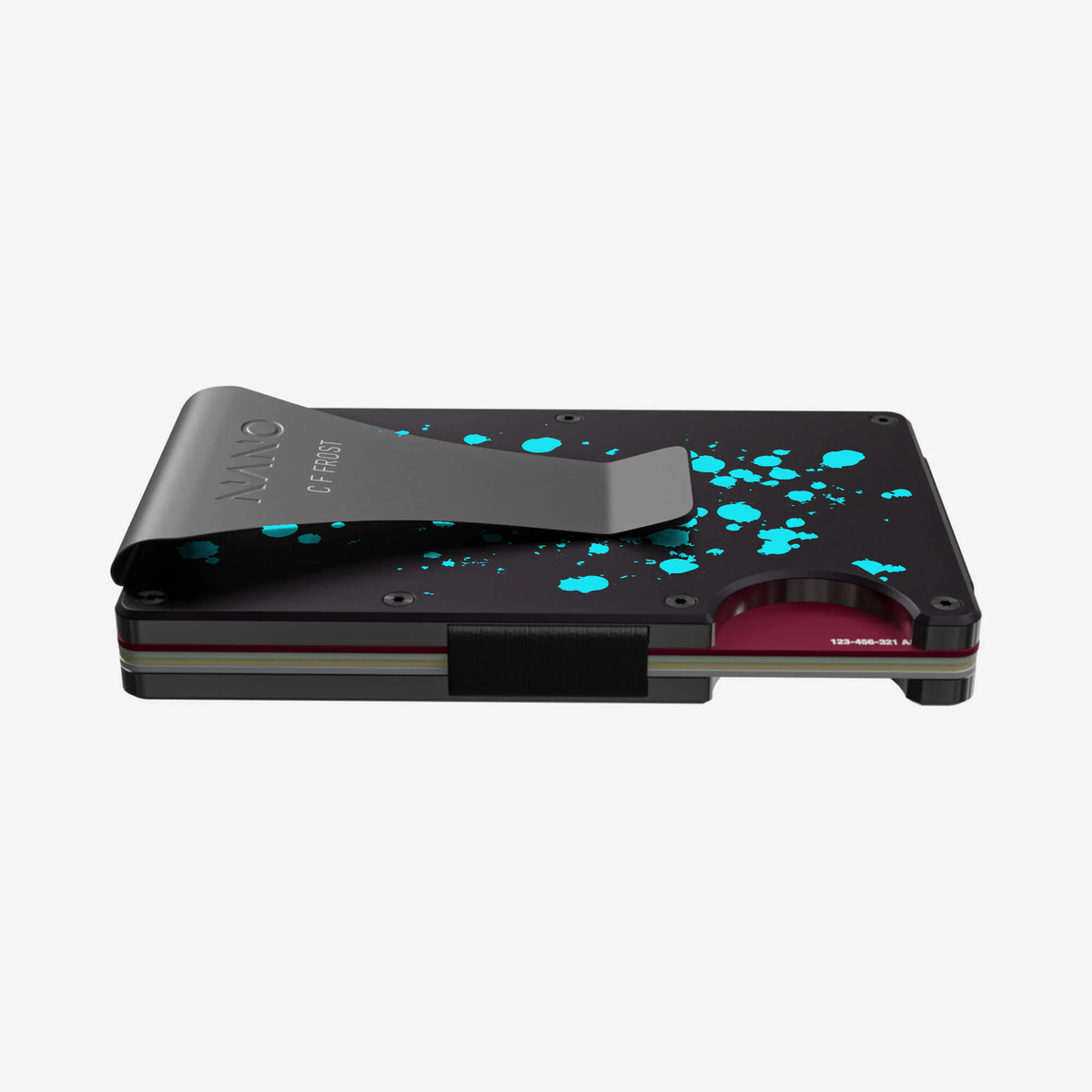 Cosmic Pulse personalised money clip wallet with C F FROST rear engraving — view 09