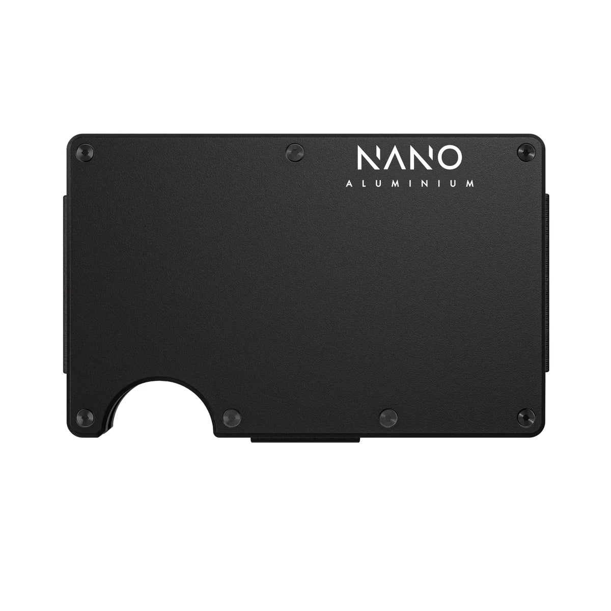 Phantom Black NANO Wallet, viewed straight on.