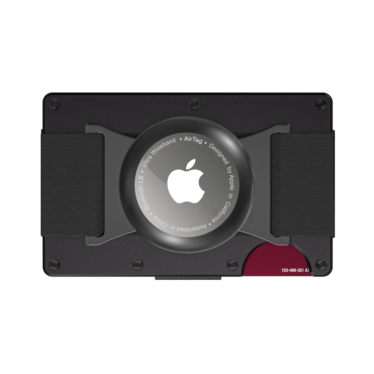 AirTag Cash Strap attached to a NANO wallet