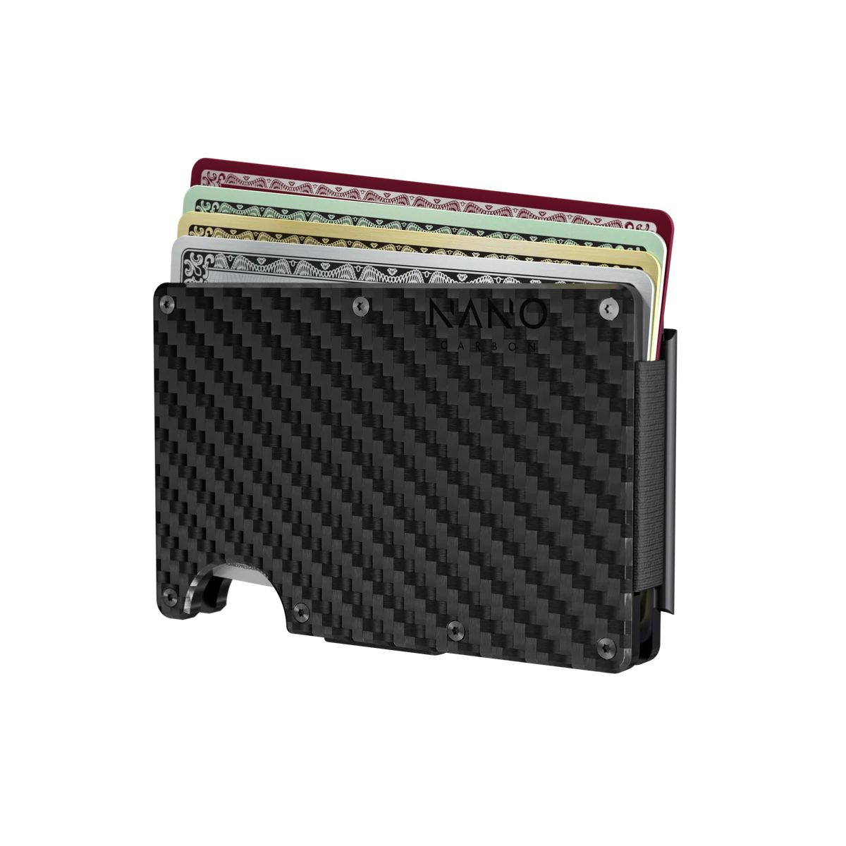Wallet with cards partially raised