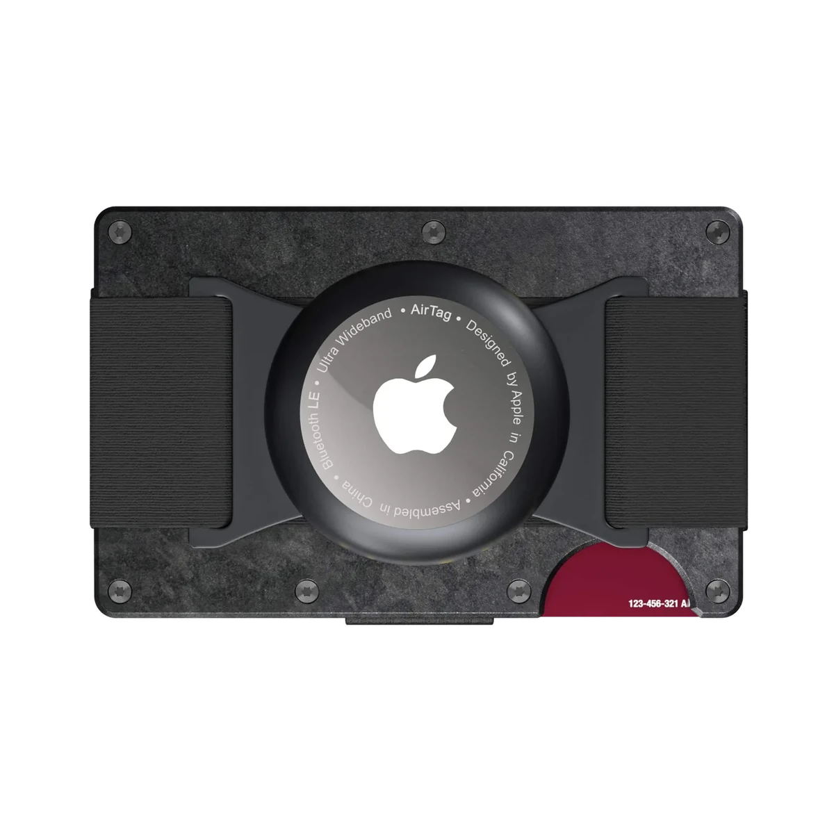 AirTag Cash Strap attached to a NANO wallet