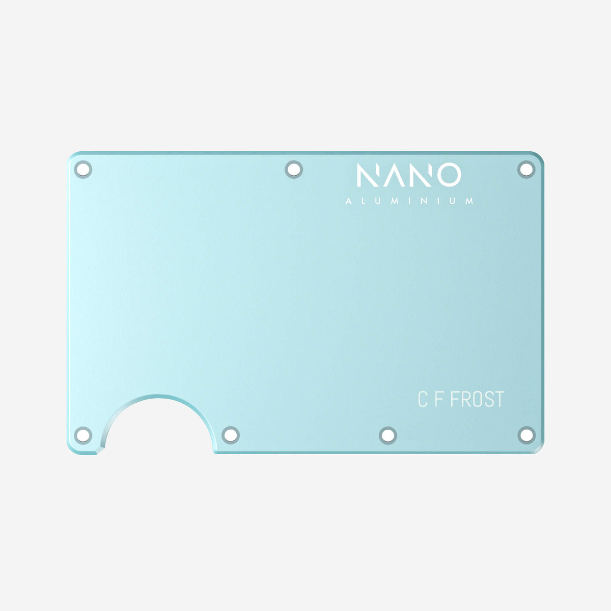 Personalised Front & Back Wallet Cover Plates (Ocean Mist)