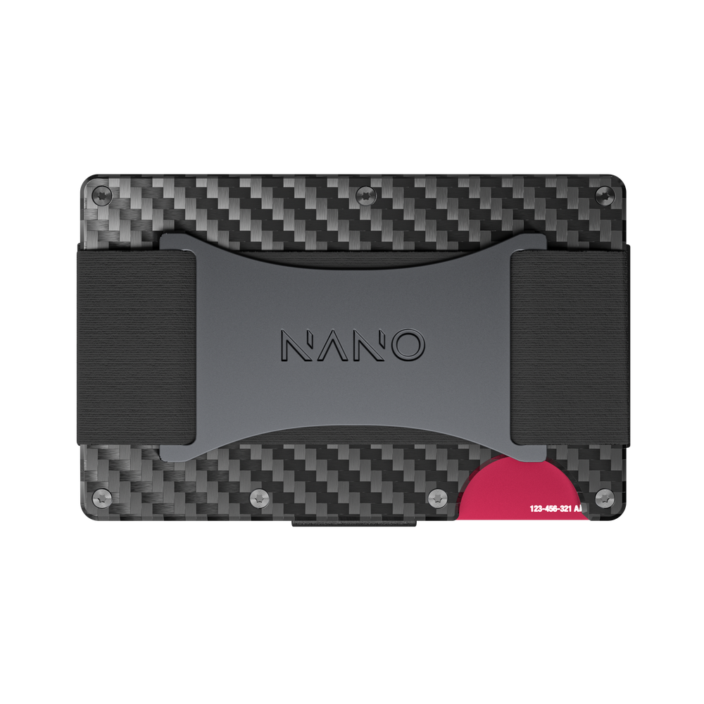 Rear of NANO wallet with the flexible Cash Strap